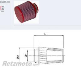 Filtre � air BMC Conique manchon �60mm