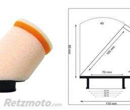 Filtre � air TWIN AIR 45� manchon �28mm