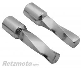 REPOSE PIED CYCLO PILOTE TORSADE ACIER CHROME POUR PEUGEOT 103/MBK 51 (PAIRE)