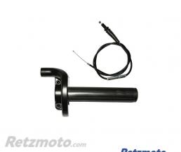 POIGNEE DE GAZ TIRAGE RAPIDE ALU NOIR (LIVREE AVEC CABLE + VIS TENDEUR M10x125)