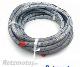 BRAZOLINE Durite essence 5m Diam 8x13mm Metal Tress� Galvanis� et Fil Bleu