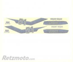AUTOCOLLANT/STICKER MBK 51 SUPER BLEU (POCHETTE DE 8 PIECES)