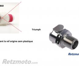 Raccord rapide essence - Triumph 1/4 en Laiton Chrom� � Visser - T1240868 