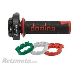 Poign�e de gaz DOMINO XM2 Racing avec rev�tements A450 - noir/rouge